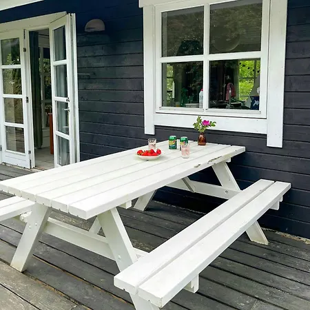 Summer House With Path To Pier By Fjord Ferienhaus